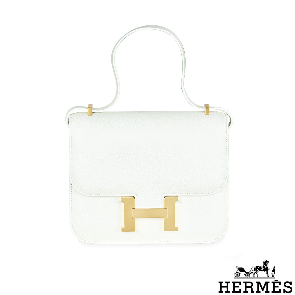 Hermès Constance 18cm Craie Chevre GHW Hermès Constance 18cm Craie Chevre GHW